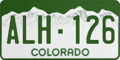 CO license plate ALH126
