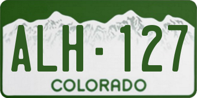CO license plate ALH127