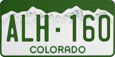 CO license plate ALH160