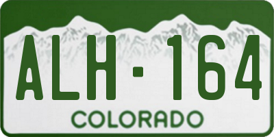 CO license plate ALH164