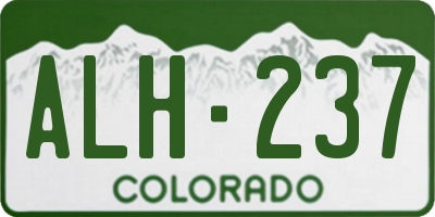 CO license plate ALH237