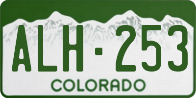 CO license plate ALH253