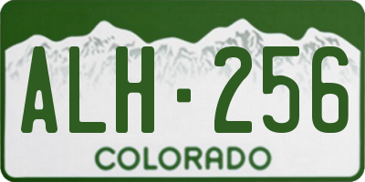 CO license plate ALH256