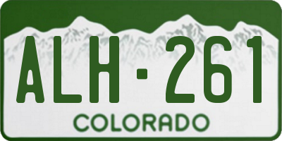 CO license plate ALH261