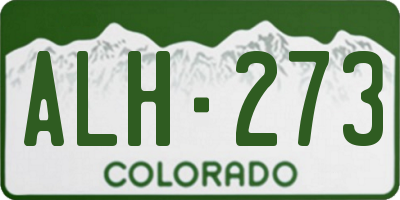 CO license plate ALH273