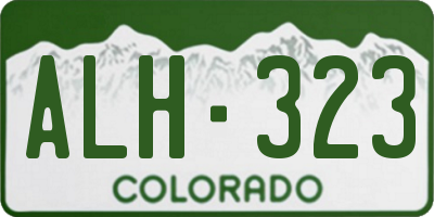 CO license plate ALH323