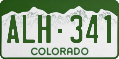 CO license plate ALH341