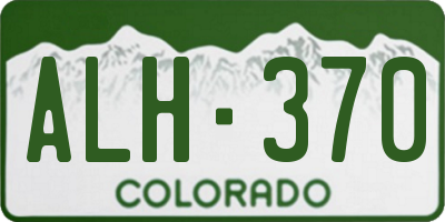 CO license plate ALH370