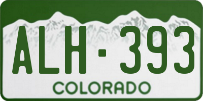 CO license plate ALH393
