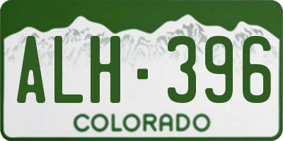CO license plate ALH396