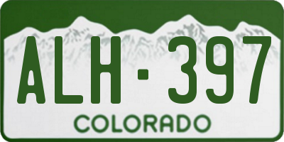 CO license plate ALH397