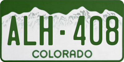 CO license plate ALH408