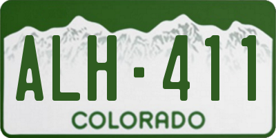 CO license plate ALH411