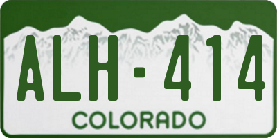 CO license plate ALH414