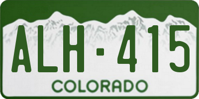 CO license plate ALH415