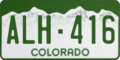 CO license plate ALH416