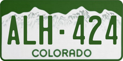 CO license plate ALH424