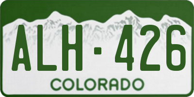 CO license plate ALH426