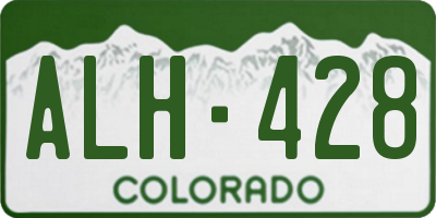 CO license plate ALH428