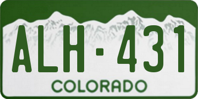 CO license plate ALH431
