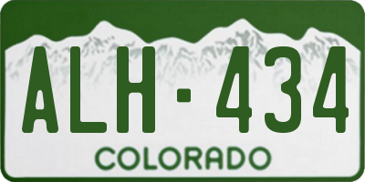 CO license plate ALH434
