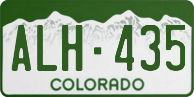 CO license plate ALH435