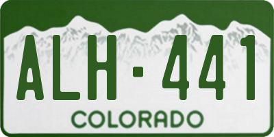 CO license plate ALH441