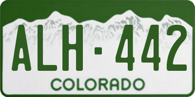 CO license plate ALH442