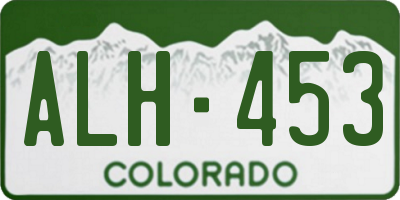 CO license plate ALH453