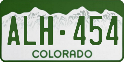 CO license plate ALH454