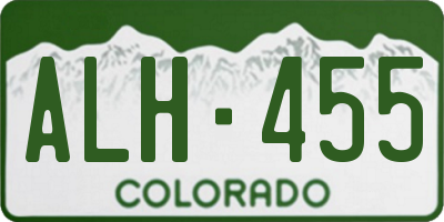 CO license plate ALH455