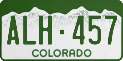 CO license plate ALH457
