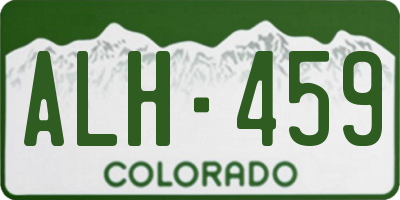 CO license plate ALH459