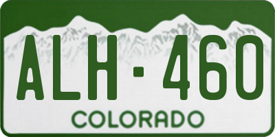 CO license plate ALH460