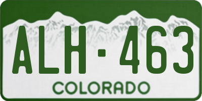 CO license plate ALH463