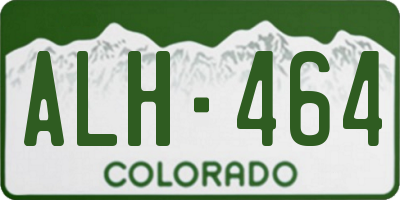 CO license plate ALH464