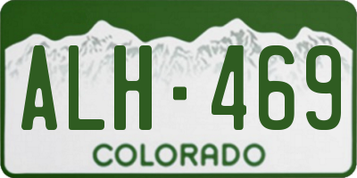 CO license plate ALH469