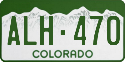 CO license plate ALH470