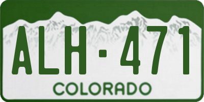 CO license plate ALH471