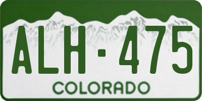 CO license plate ALH475