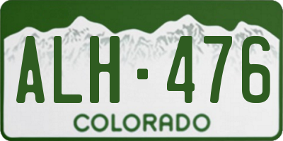 CO license plate ALH476