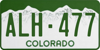 CO license plate ALH477