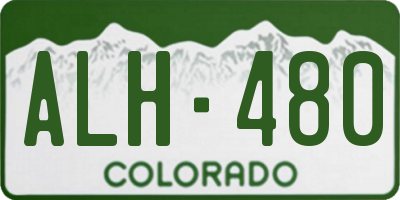 CO license plate ALH480