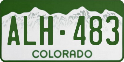 CO license plate ALH483