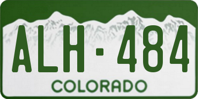 CO license plate ALH484