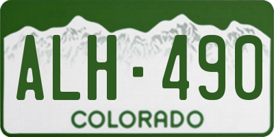 CO license plate ALH490