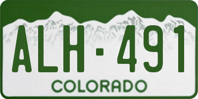 CO license plate ALH491