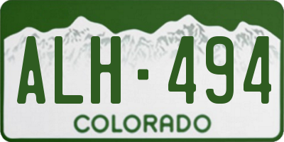 CO license plate ALH494
