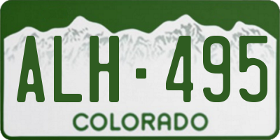 CO license plate ALH495