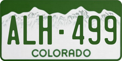 CO license plate ALH499